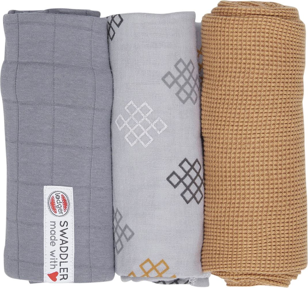 Pleny LODGER Swaddler Empire Knot 3balení 70 x 70 cm Donkey - obrázek 1