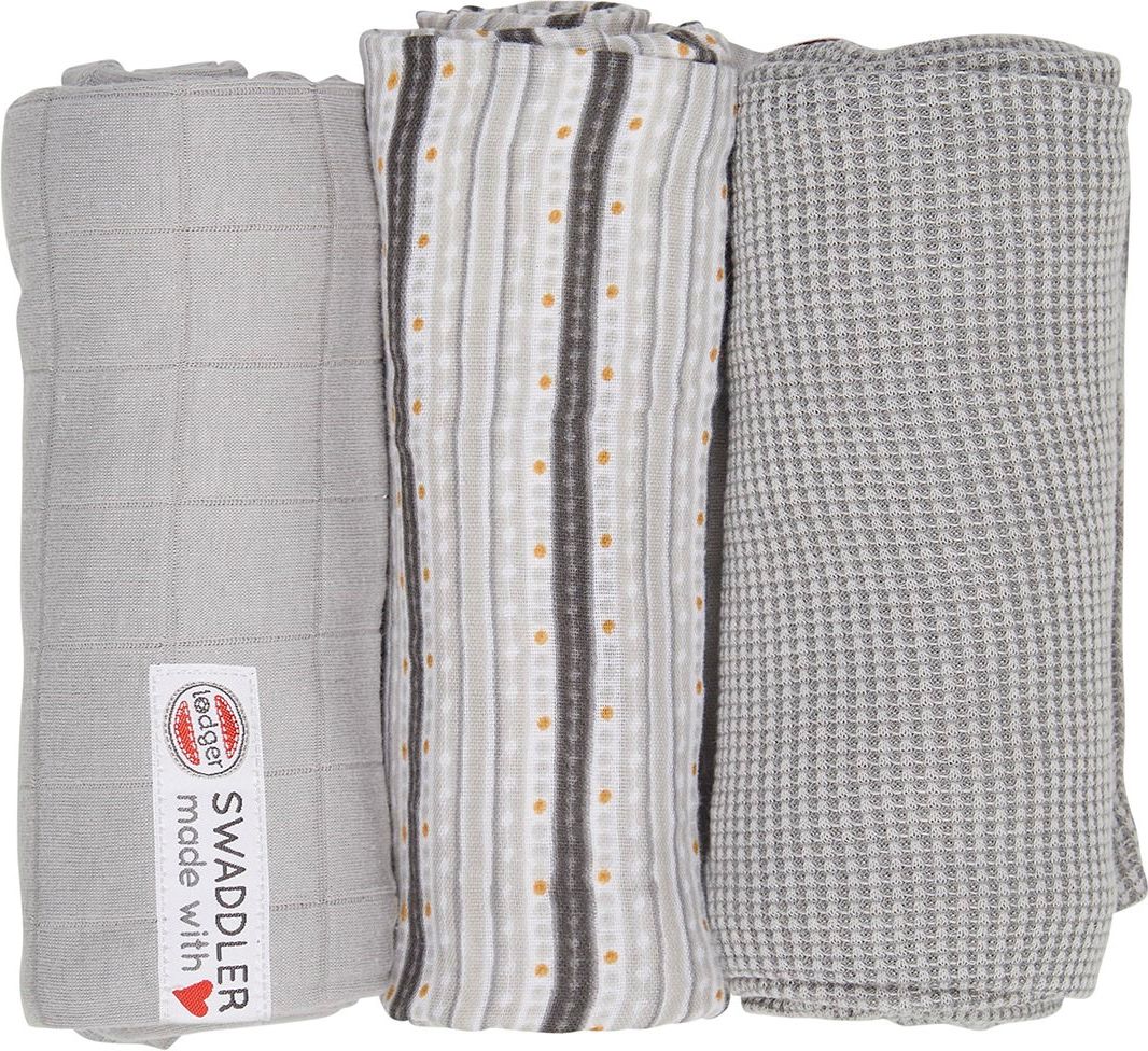 Pleny LODGER Swaddler Empire Stripe 3balení 70 x 70 cm Mist - obrázek 1