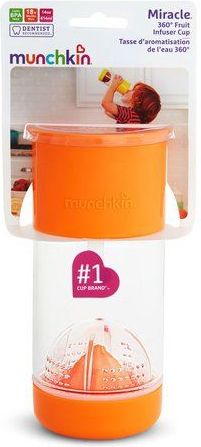 Munchkin - Netekoucí hrnek s infuzérem 414 ml - oranžový - obrázek 3