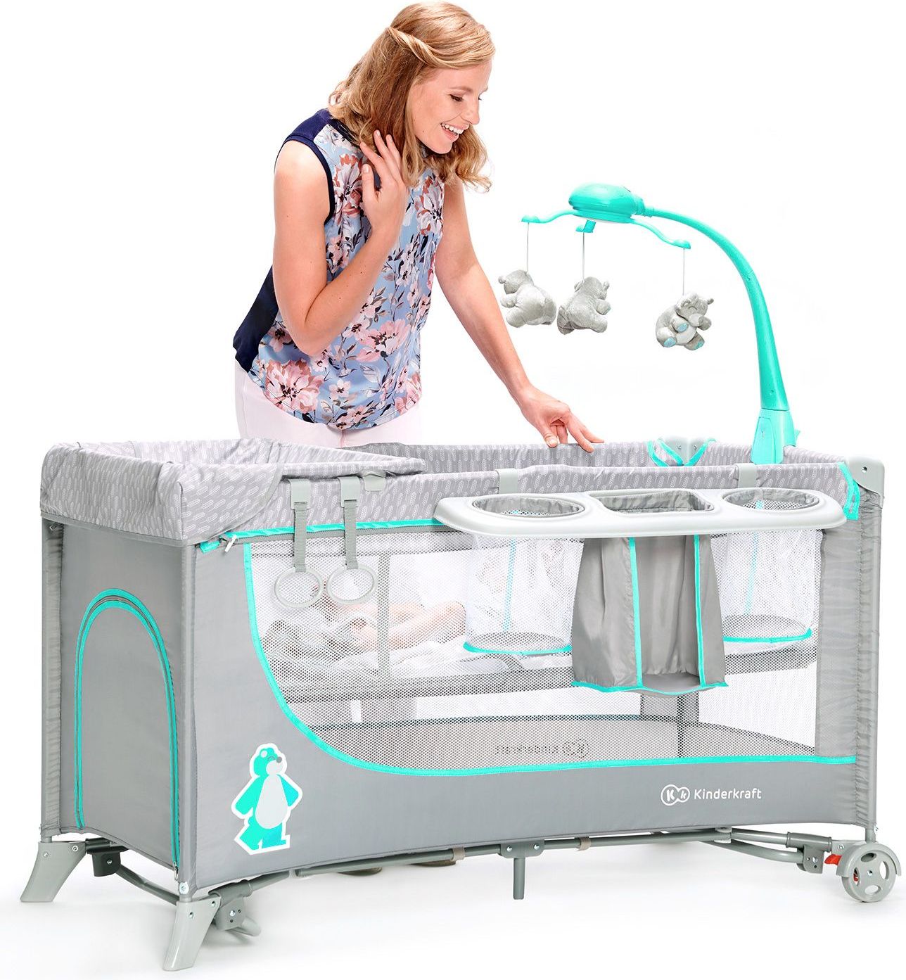 Postýlka cestovní Joy s doplňky Blue Kinderkraft 2019 - obrázek 5