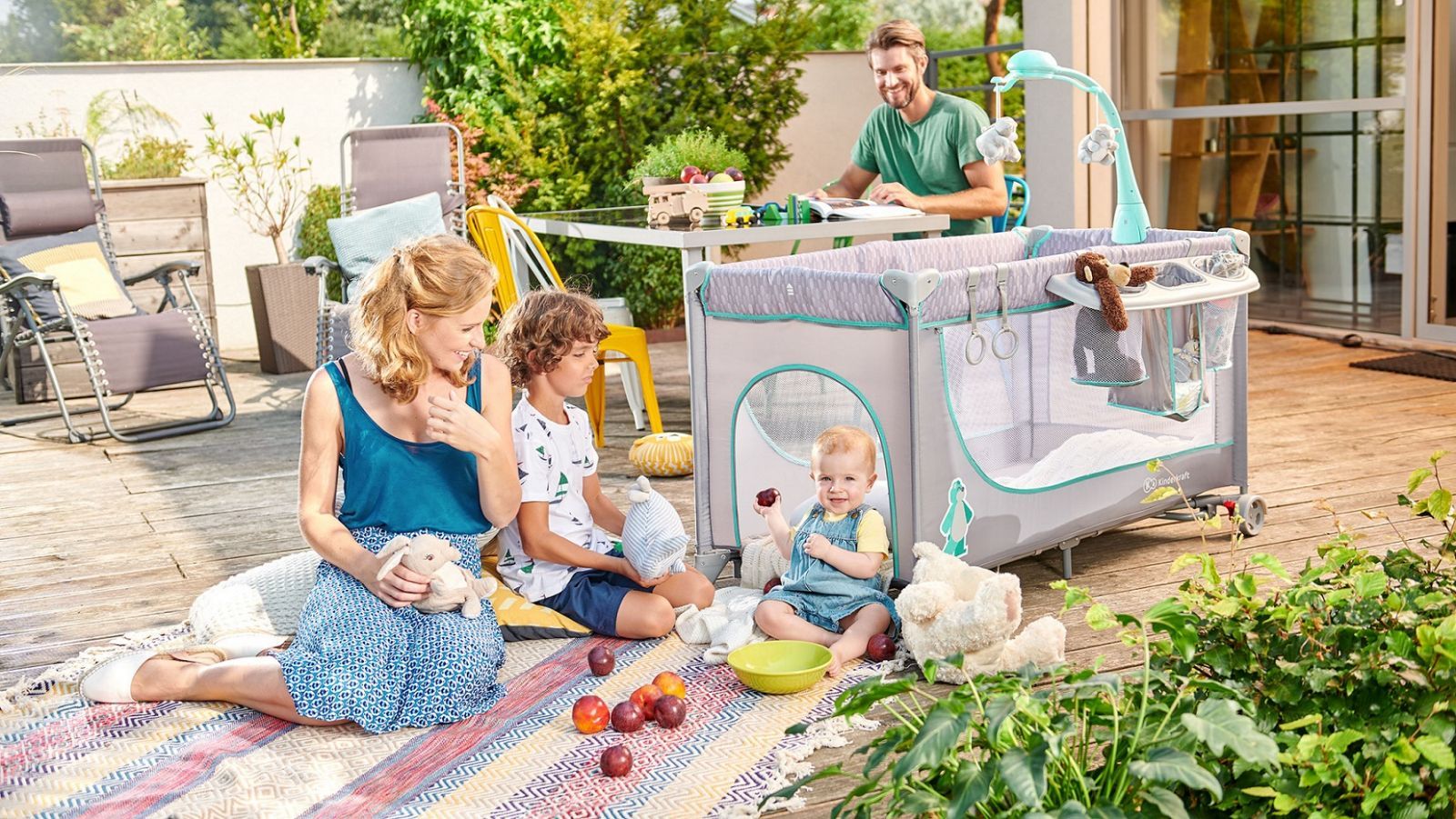 Postýlka cestovní Joy s doplňky Blue Kinderkraft 2019 - obrázek 6