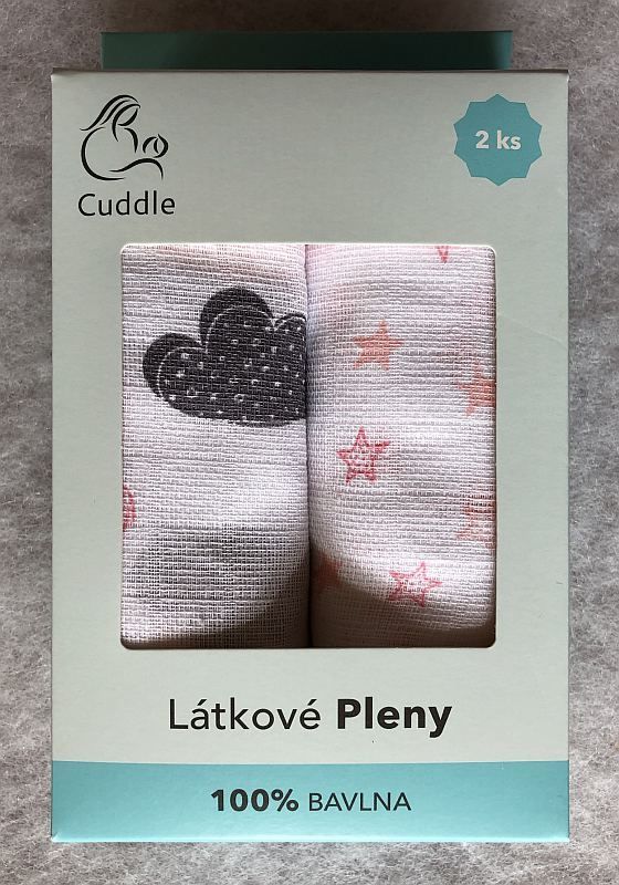 Prem Dětské látkové pleny v dárkové krabičce pro holčičku 70/70 - obrázek 1