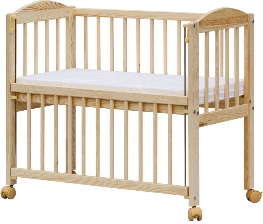 Dětská postýlka k posteli rodičů BABY Scarlett ECO (borovice), st. bok - 90 x 41 cm - obrázek 1