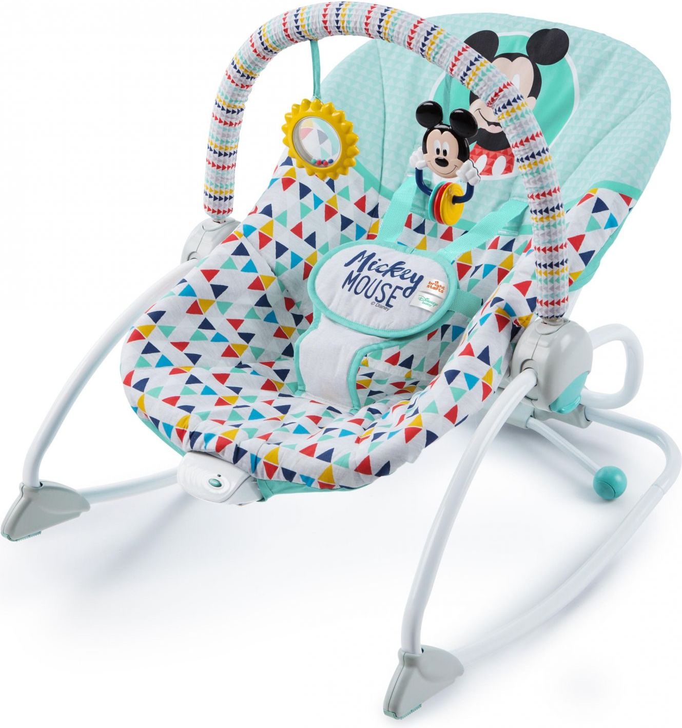 Disney Baby Houpátko vibrující MICKEY MOUSE Happy triangles 0m+, do 18kg, 2019 - obrázek 1