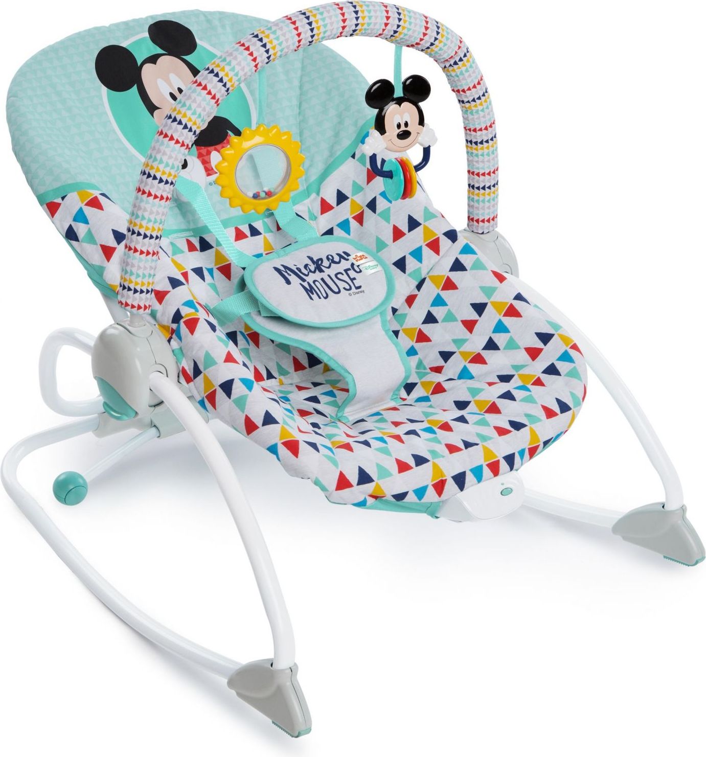 Disney Baby Houpátko vibrující MICKEY MOUSE Happy triangles 0m+, do 18kg, 2019 - obrázek 2