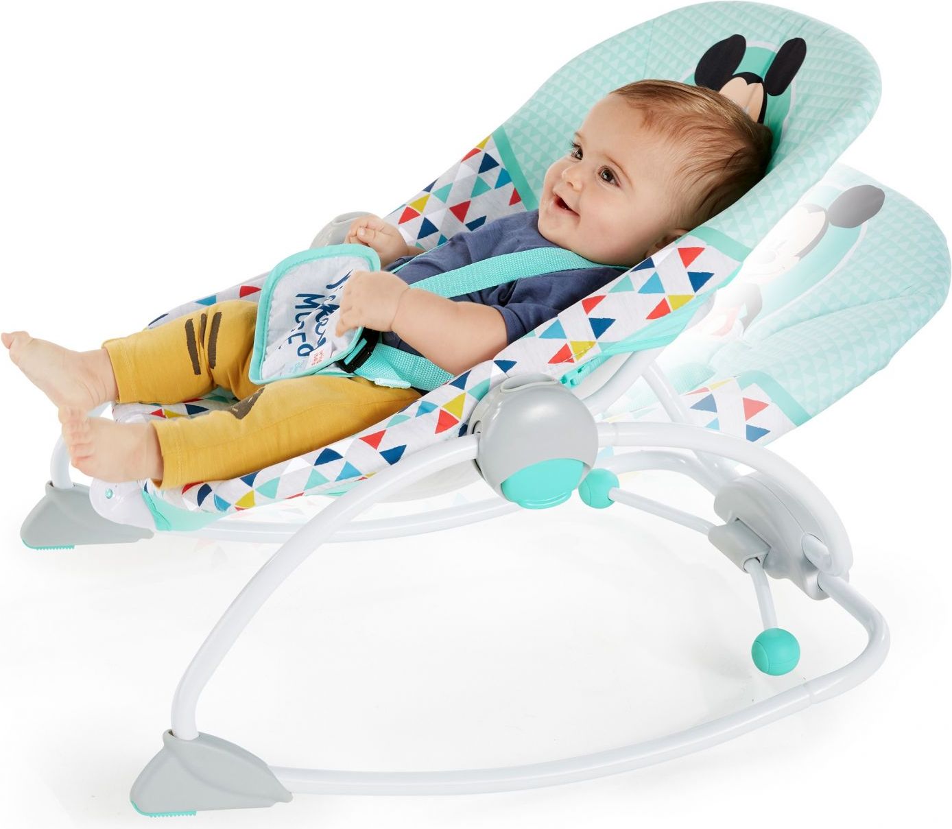 Disney Baby Houpátko vibrující MICKEY MOUSE Happy triangles 0m+, do 18kg, 2019 - obrázek 5