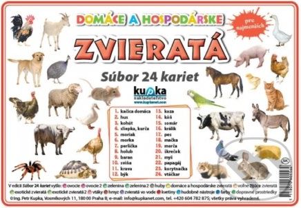 Súbor 24 kariet - Zvieratá (domáce a hospodárske) - - obrázek 1