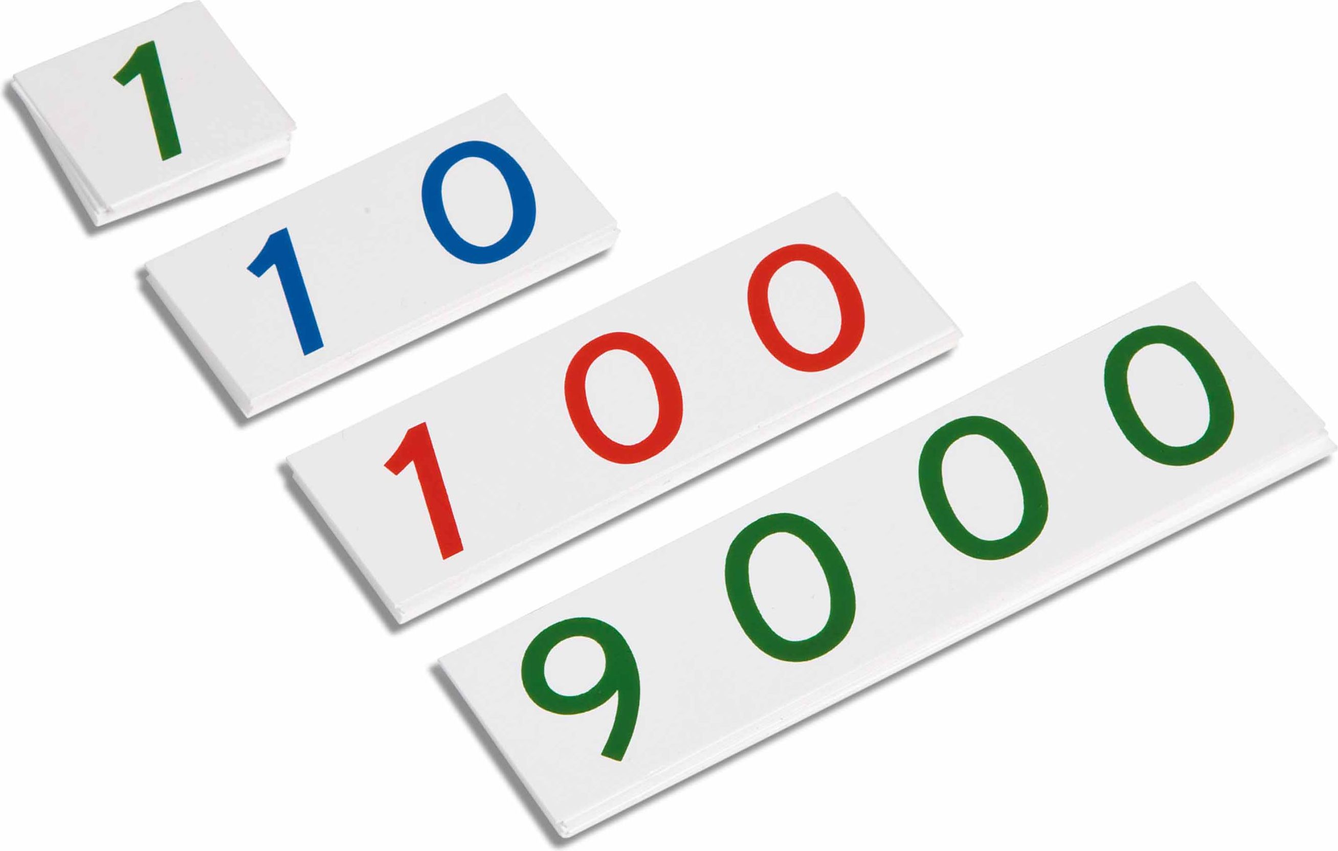 Nienhuis Montessori Small Number Cards 1-9000: Plastic - obrázek 1
