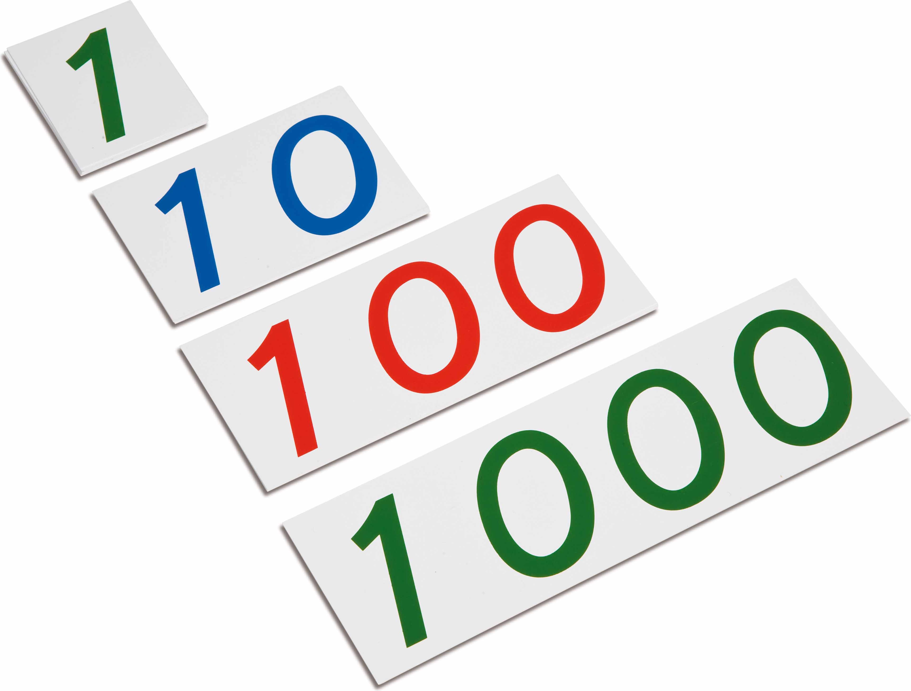 Nienhuis Montessori Large Number Cards 1-1000: Plastic - obrázek 1