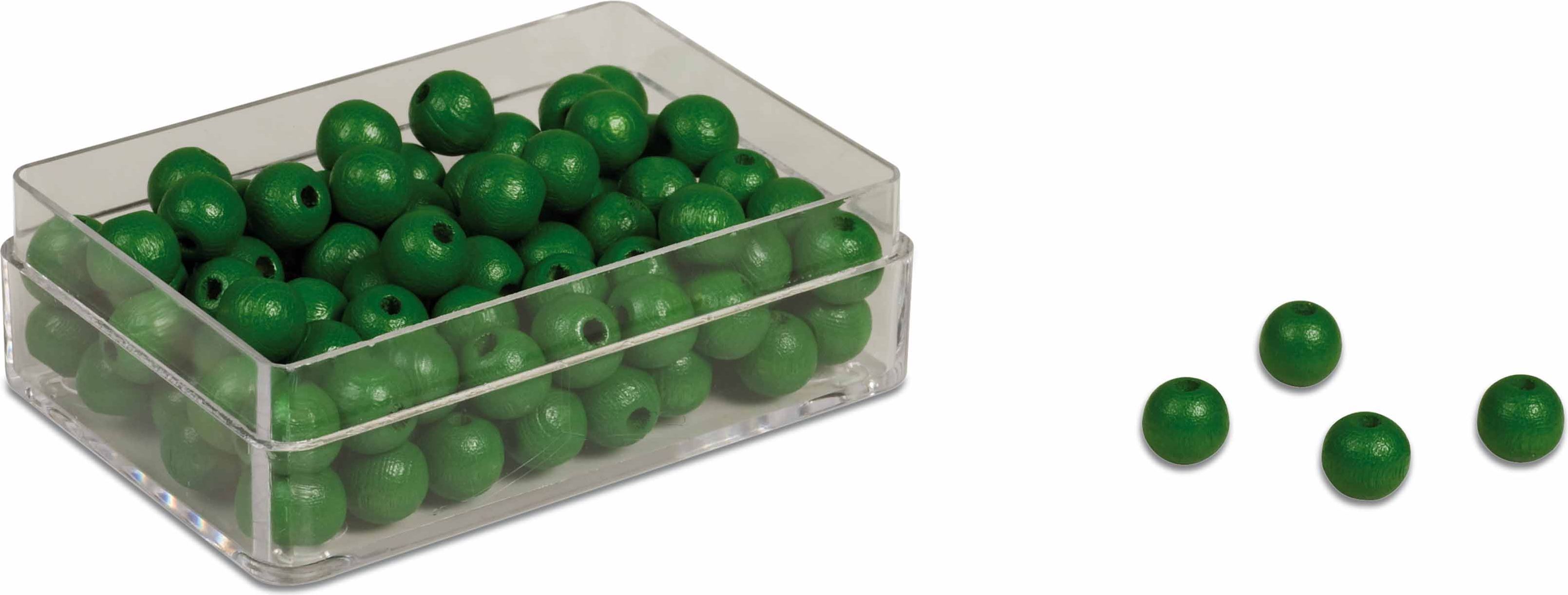 Nienhuis Montessori Green Beads: (100) - obrázek 1