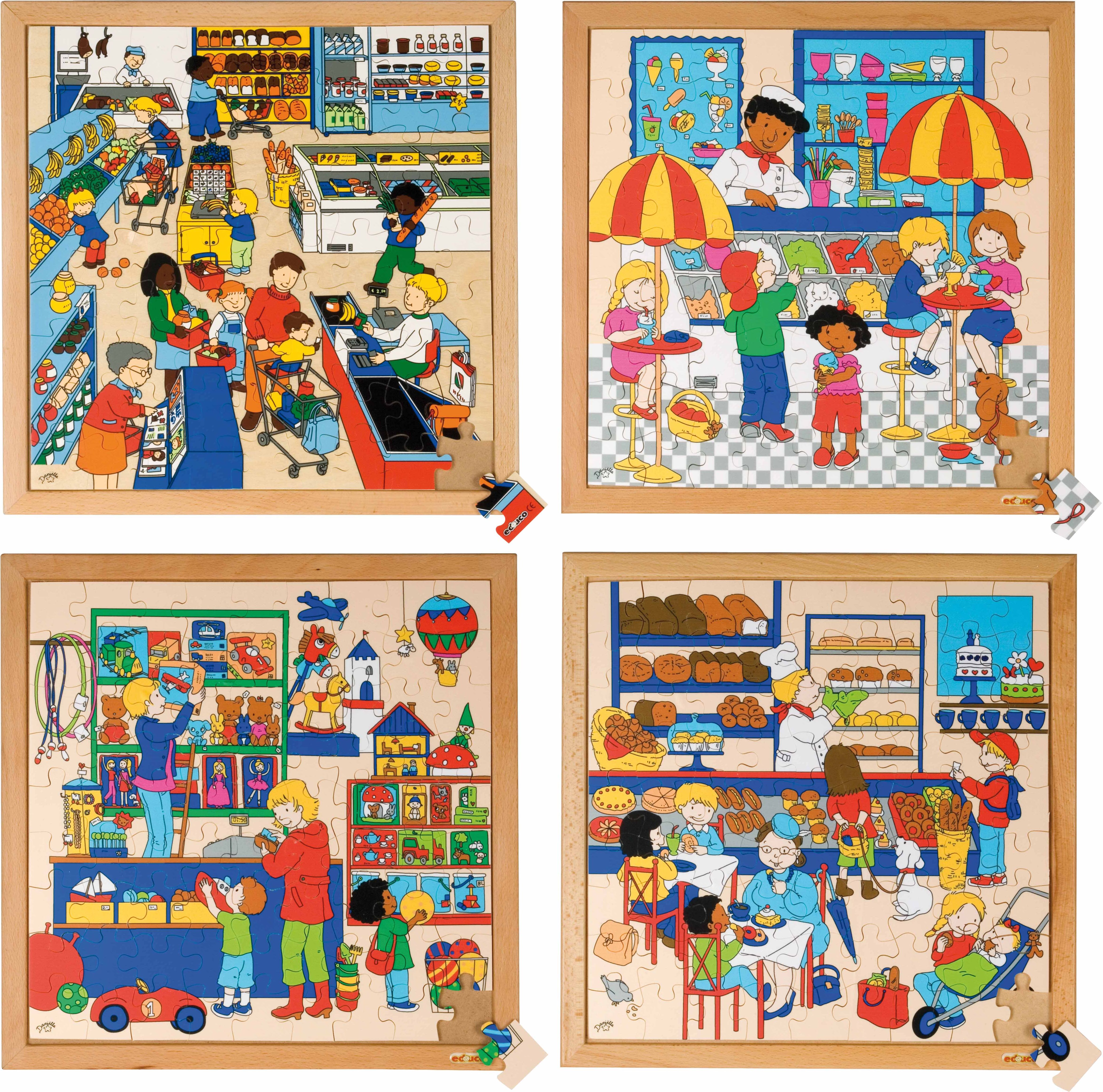 Educo E522161 Shopping puzzles - set of 4 - obrázek 1