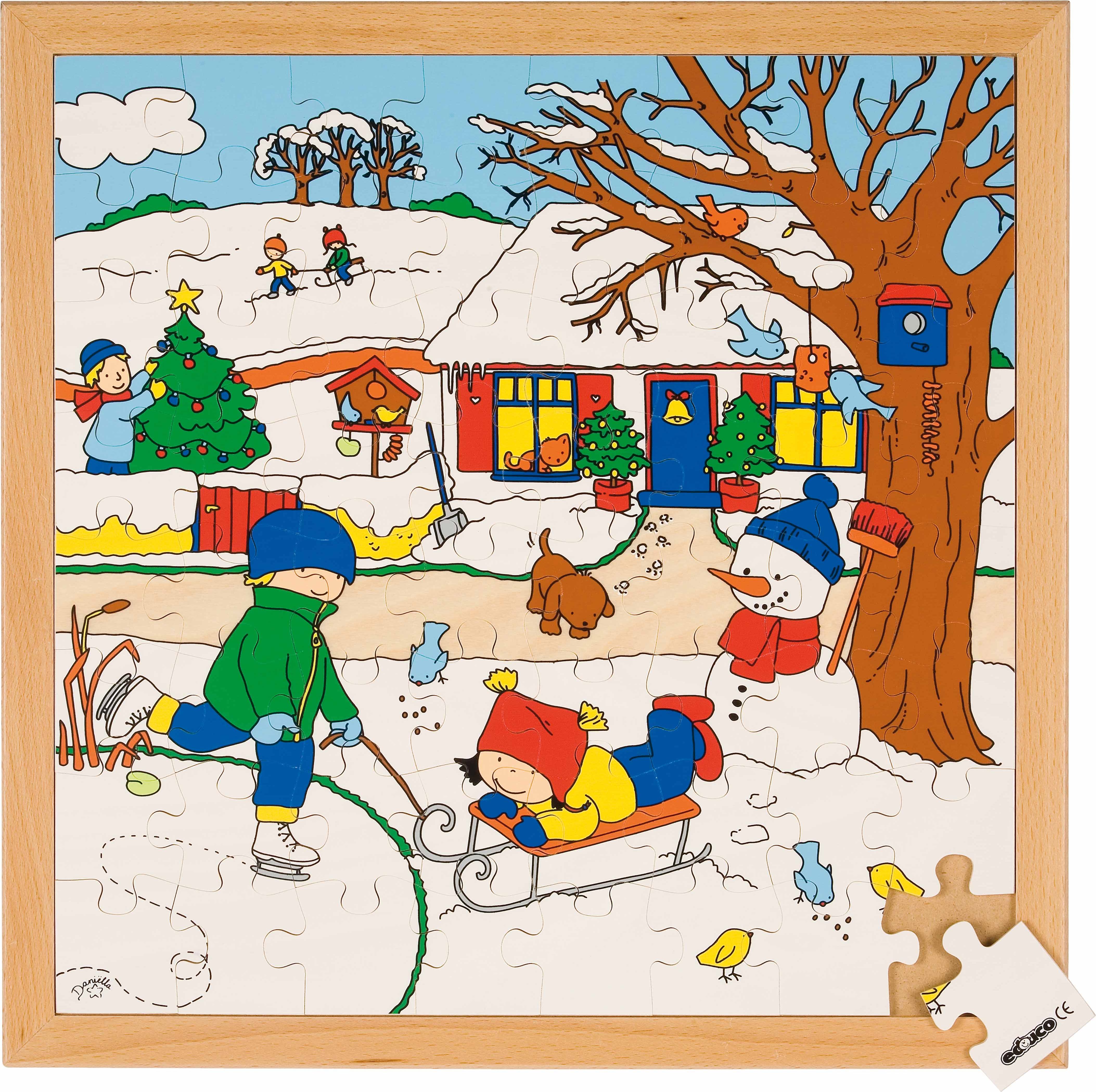 Educo E522626 Seasons puzzle 2 - winter - obrázek 1