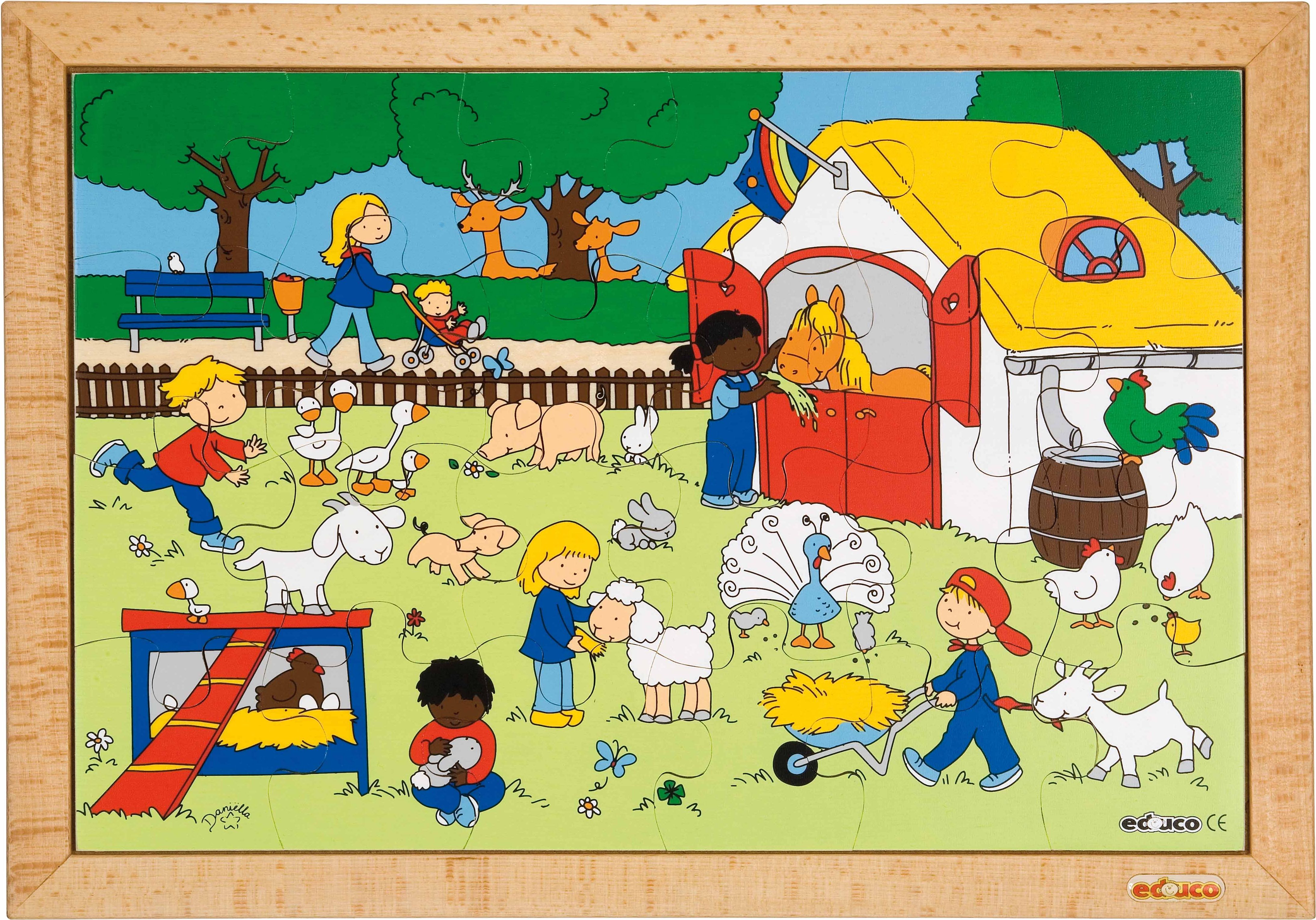 Educo E522571 Children's activities puzzle - farm visit - obrázek 1