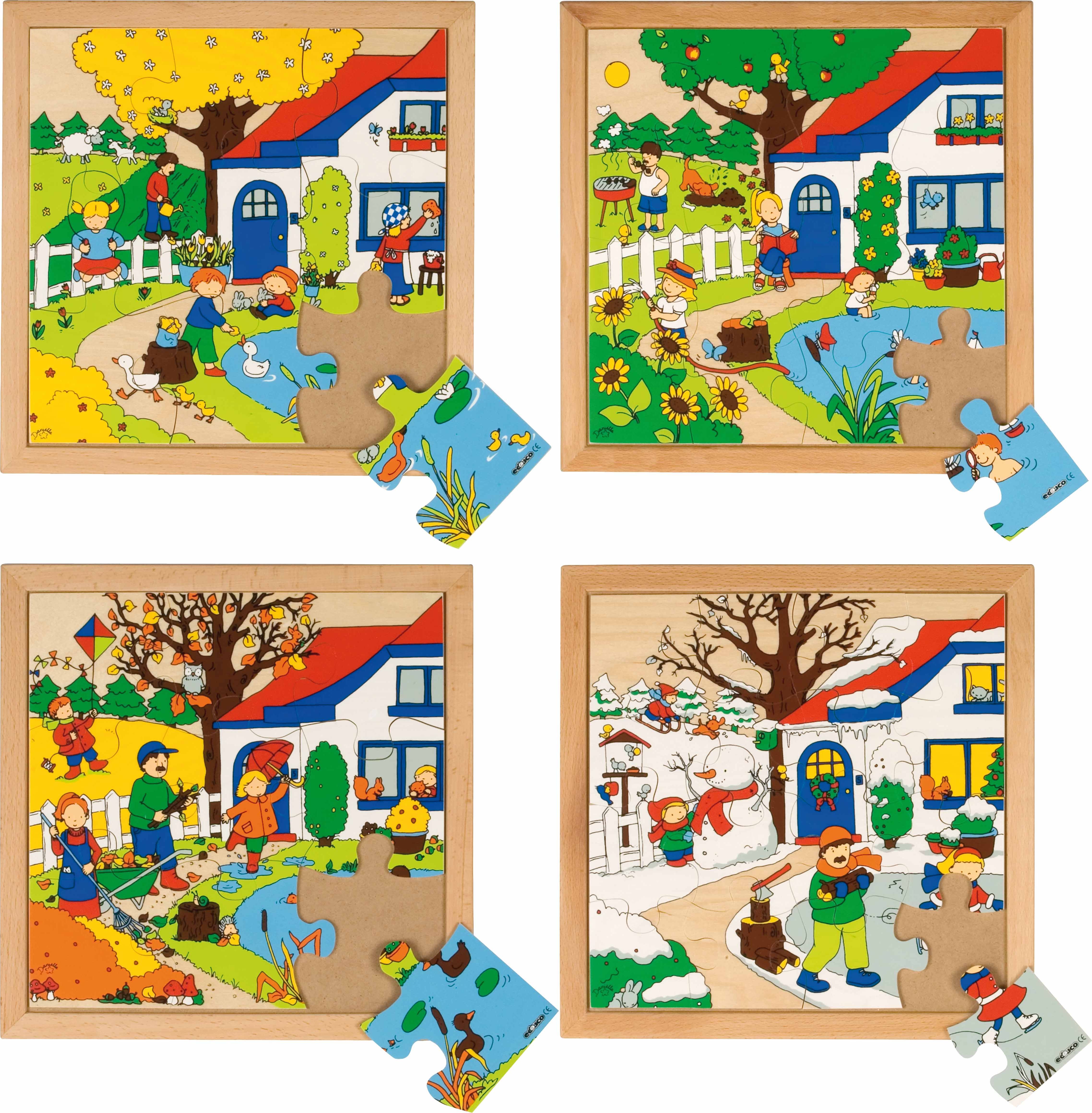 Educo E522859 Seasons puzzles 1 - set of 4 - obrázek 1