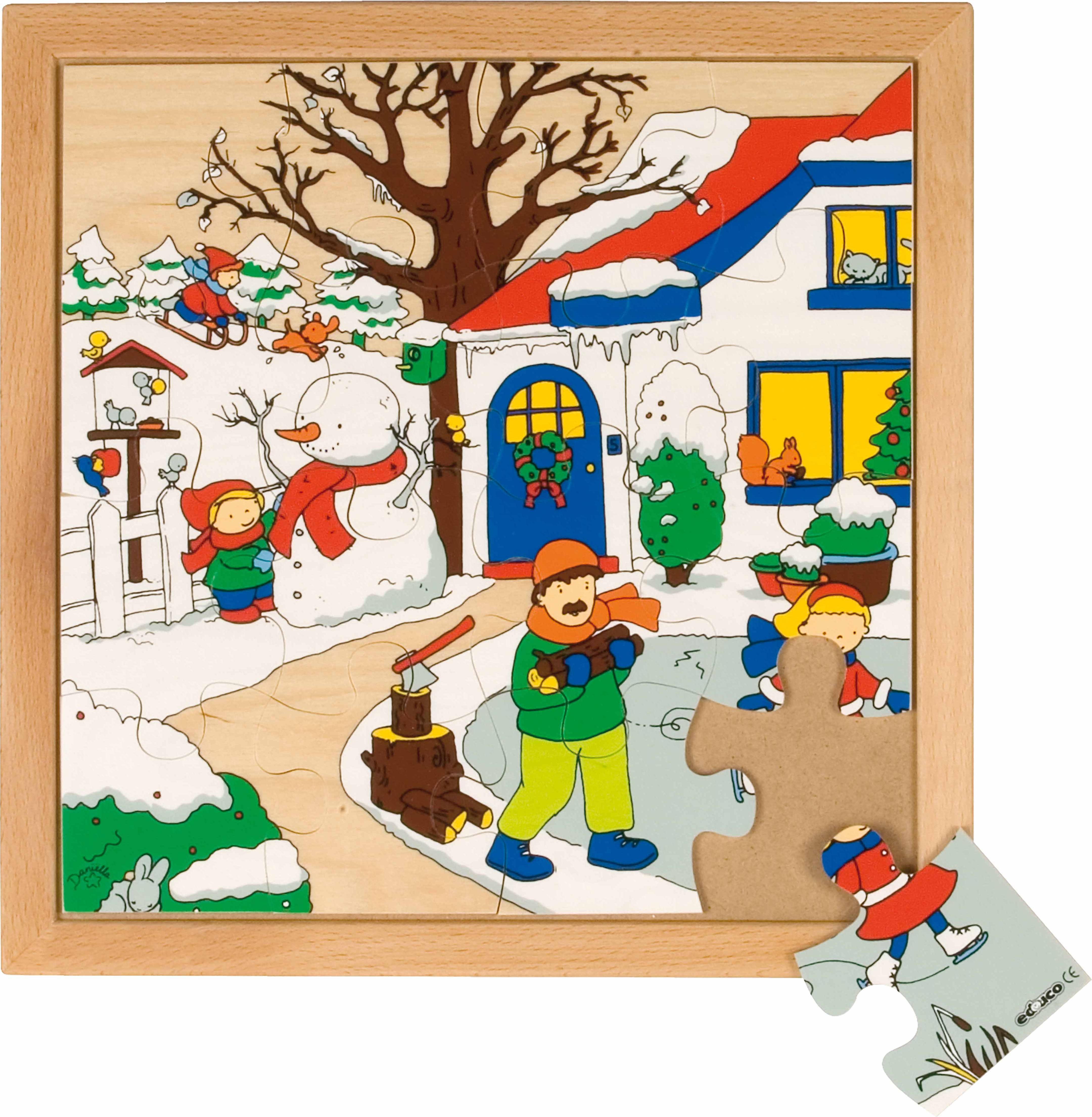 Educo E522858 Seasons puzzle 1 - winter - obrázek 1