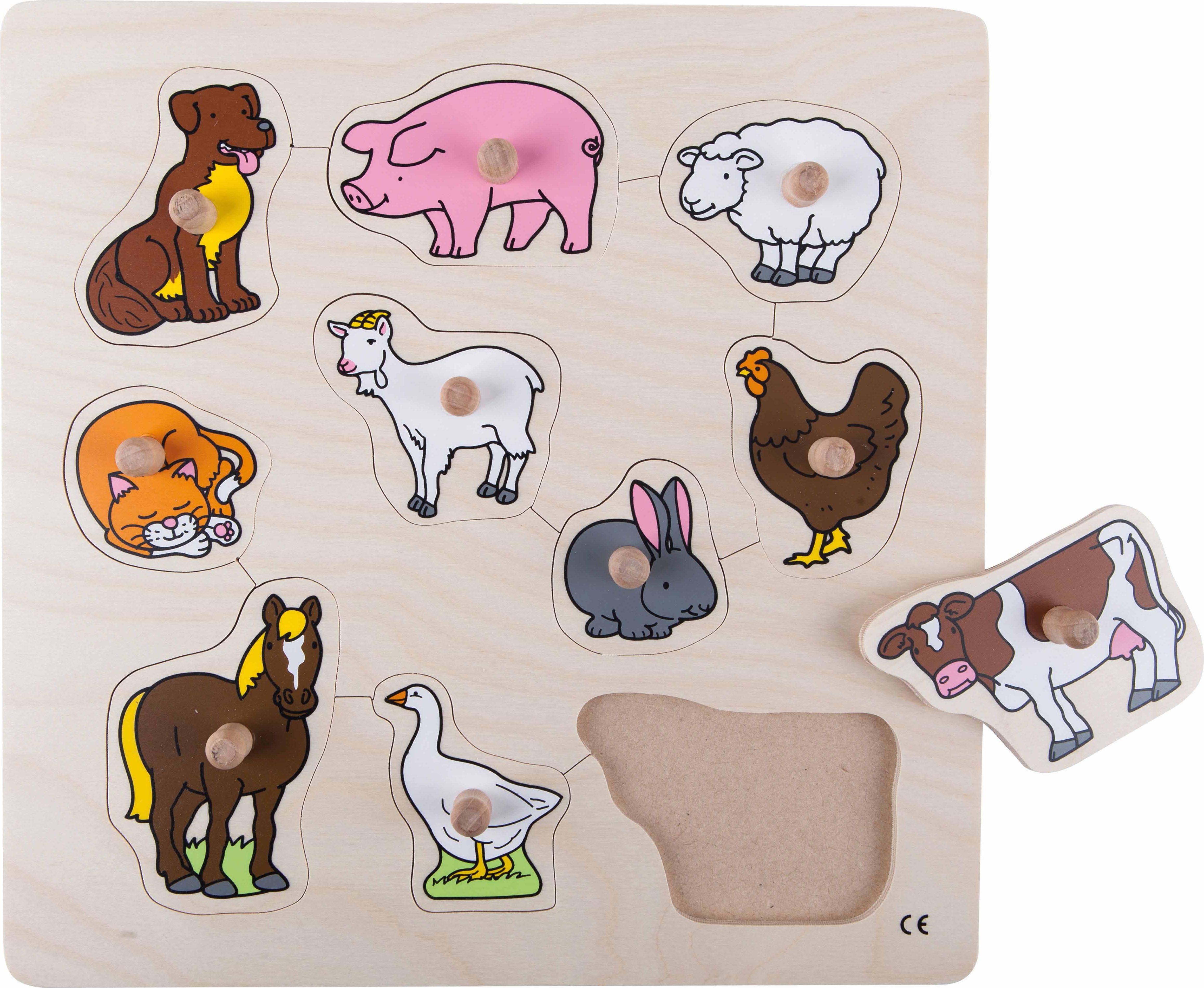 Educo E523332 Knob puzzle - farm - obrázek 2