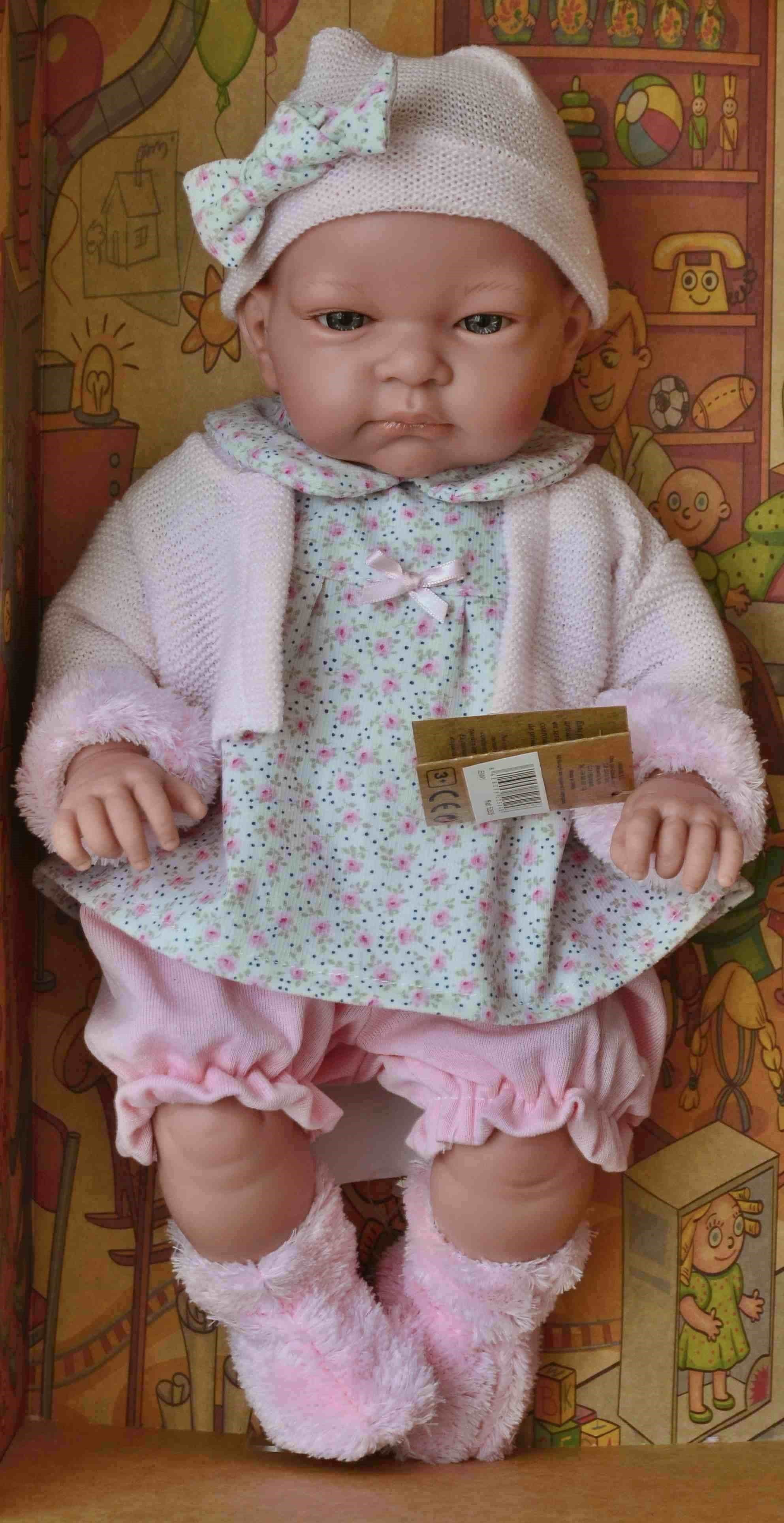 Realistické miminko - holčička - Jenny v růžovém kabátku od firmy Lamagik - obrázek 1