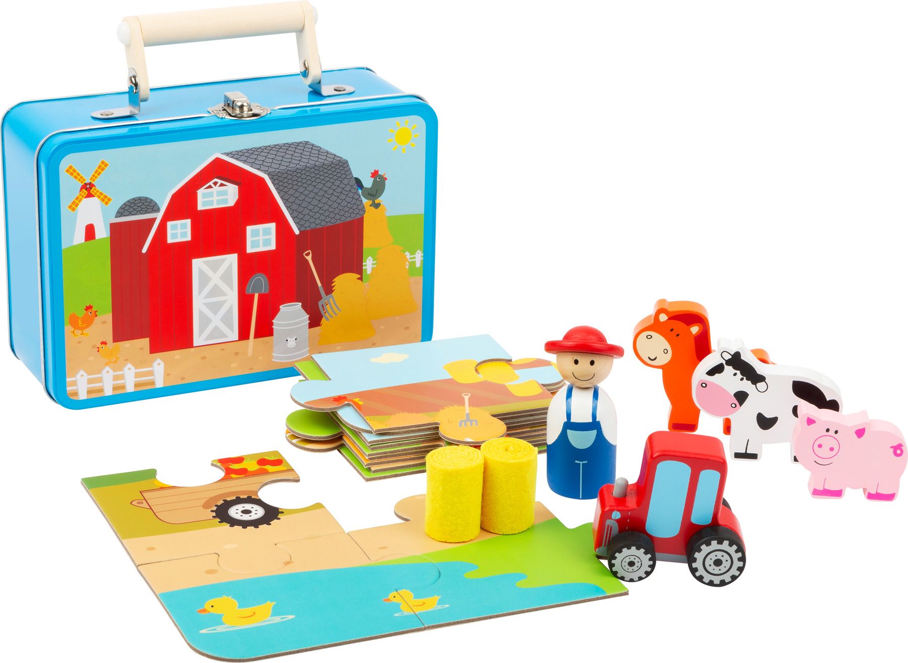 Legler Small Foot Dřevěné puzzle s postavičkami Varianta: Farma - obrázek 1