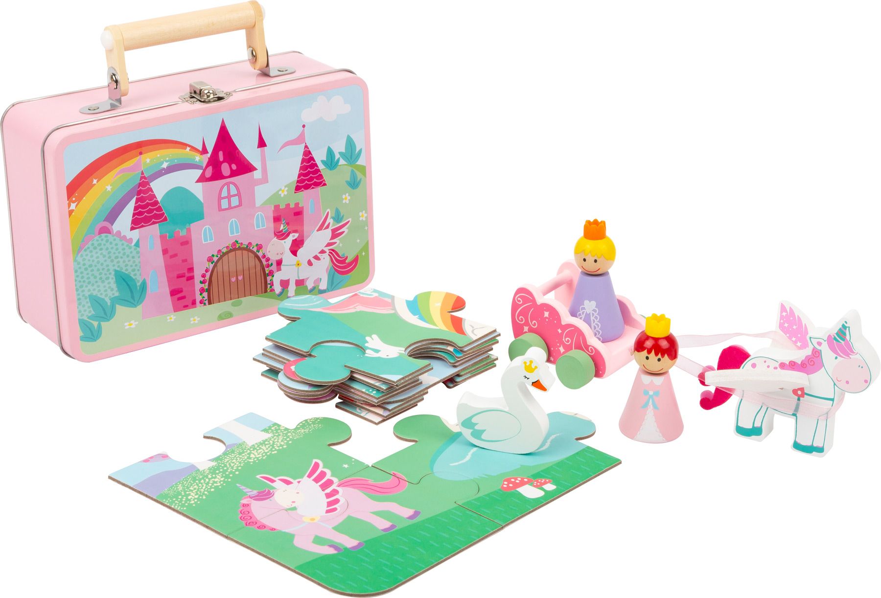 Legler Small Foot Dřevěné puzzle s postavičkami Varianta: Farma - obrázek 2