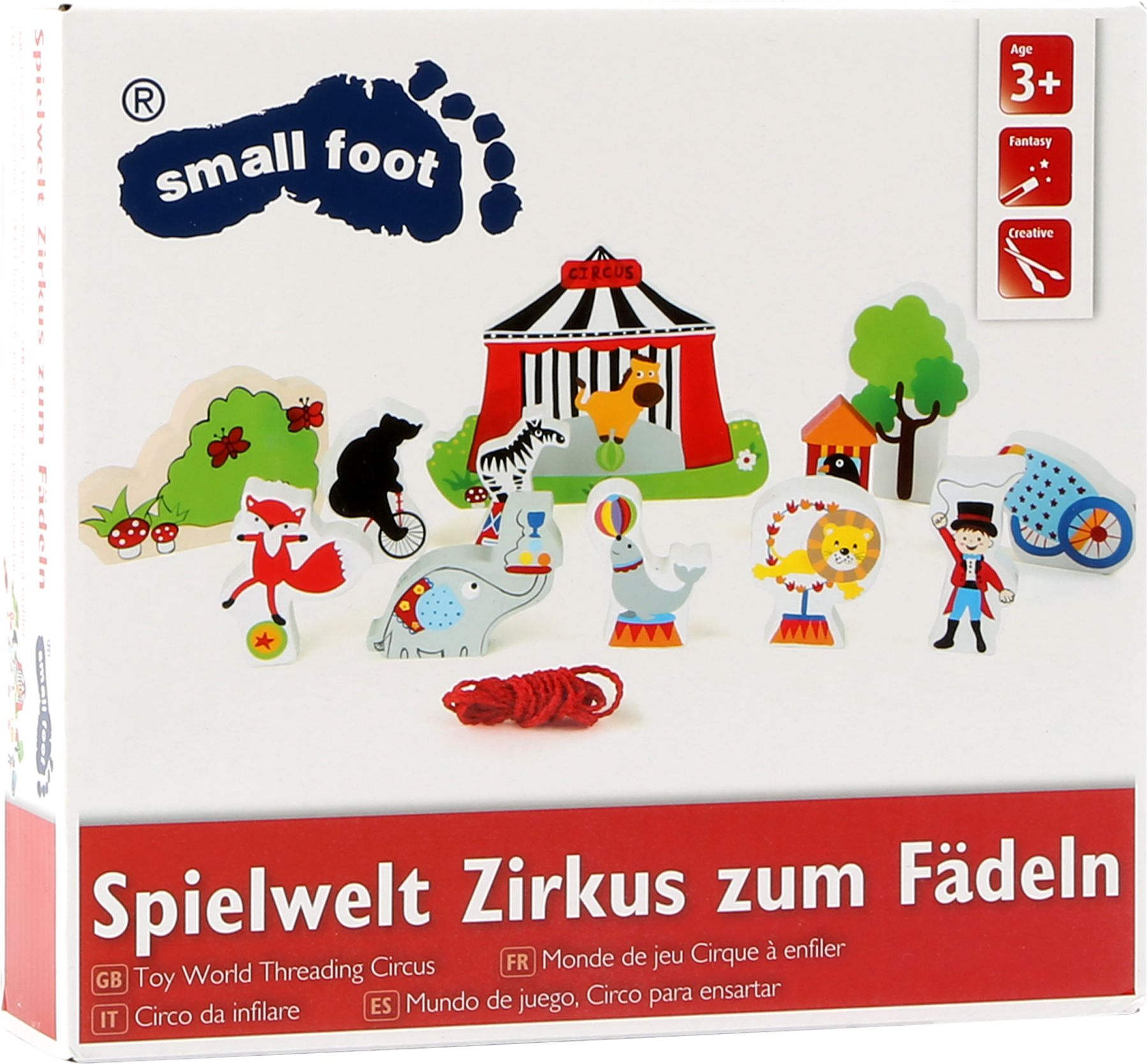 Legler Small Foot Dřevěný navlékací hrací set Varianta: Cirkus - obrázek 2