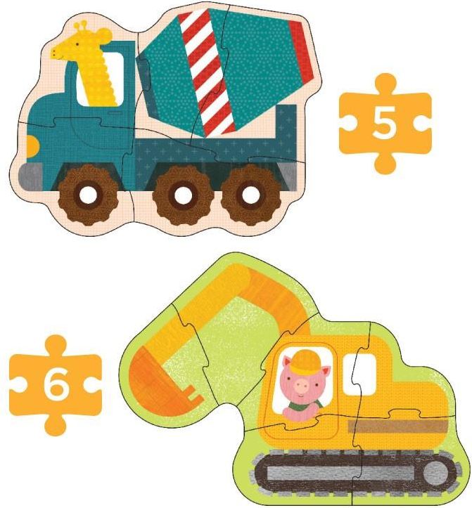 Petitcollage První puzzle Varianta: Stavební stroje - obrázek 4