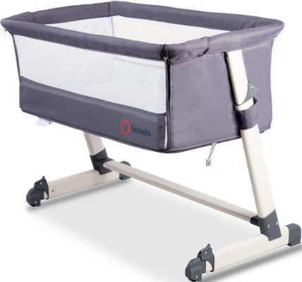 LIONELO Cestovní postýlka THEO DARK GREY - obrázek 1