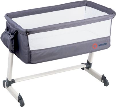 LIONELO Cestovní postýlka THEO DARK GREY - obrázek 3