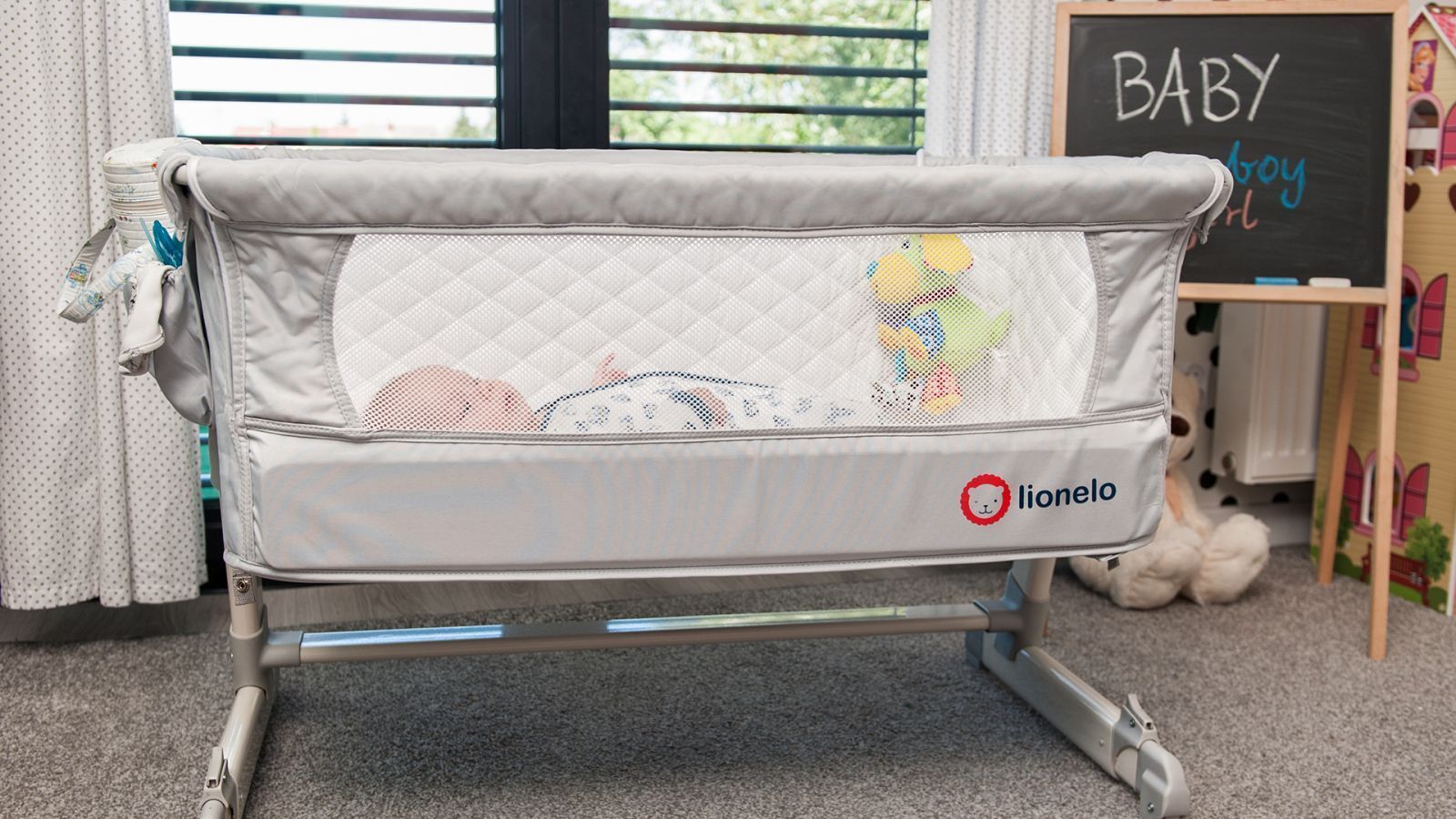 LIONELO Cestovní postýlka THEO DARK GREY - obrázek 10