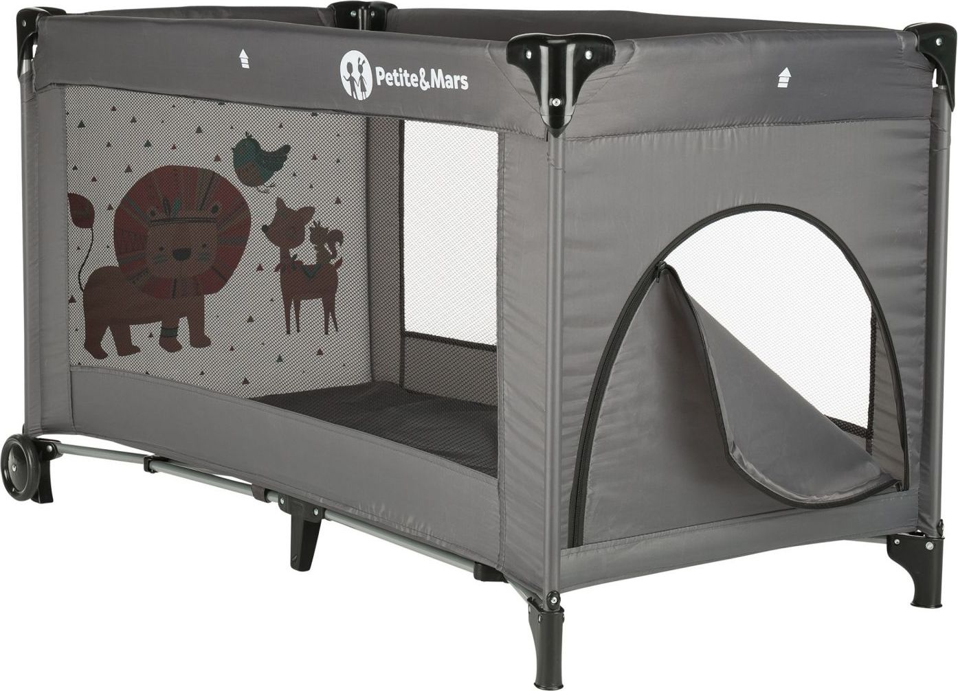 Postýlka cestovní Koot Lion Grey Petite&Mars - obrázek 3