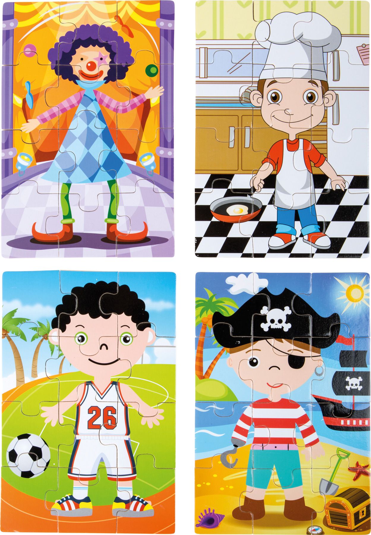 Legler Small Foot Dřevěné puzzle 4v1 v boxu pro kluky - obrázek 2