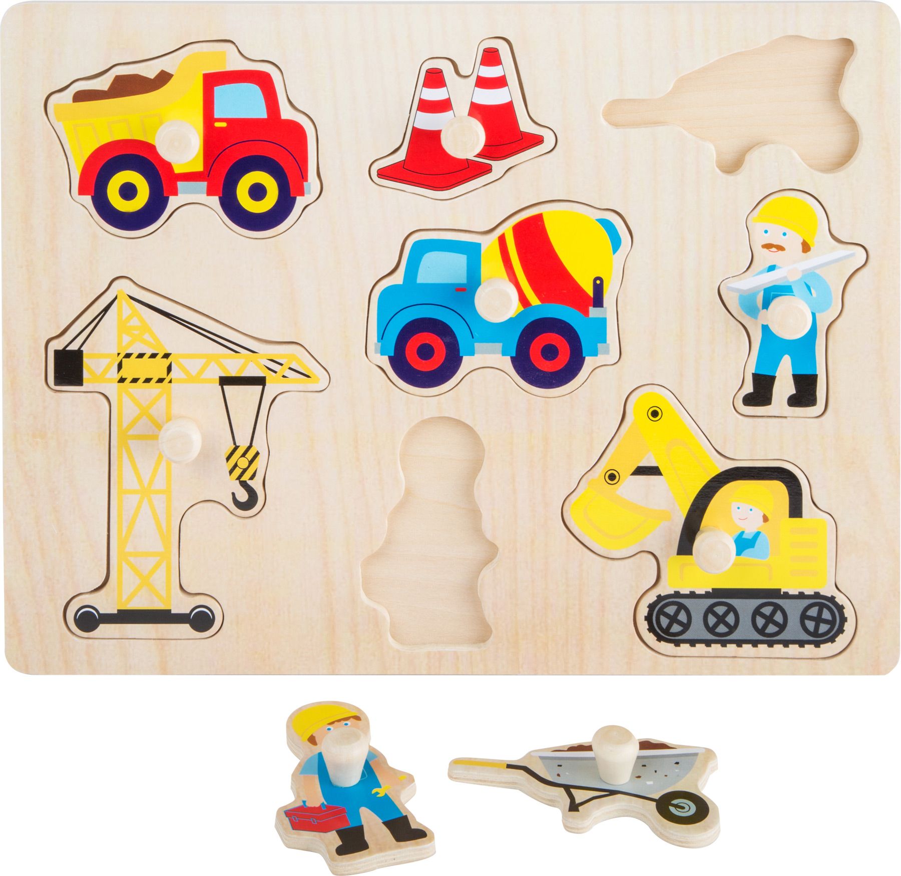 Legler Small Foot  Dřevěné puzzle staveniště - obrázek 1