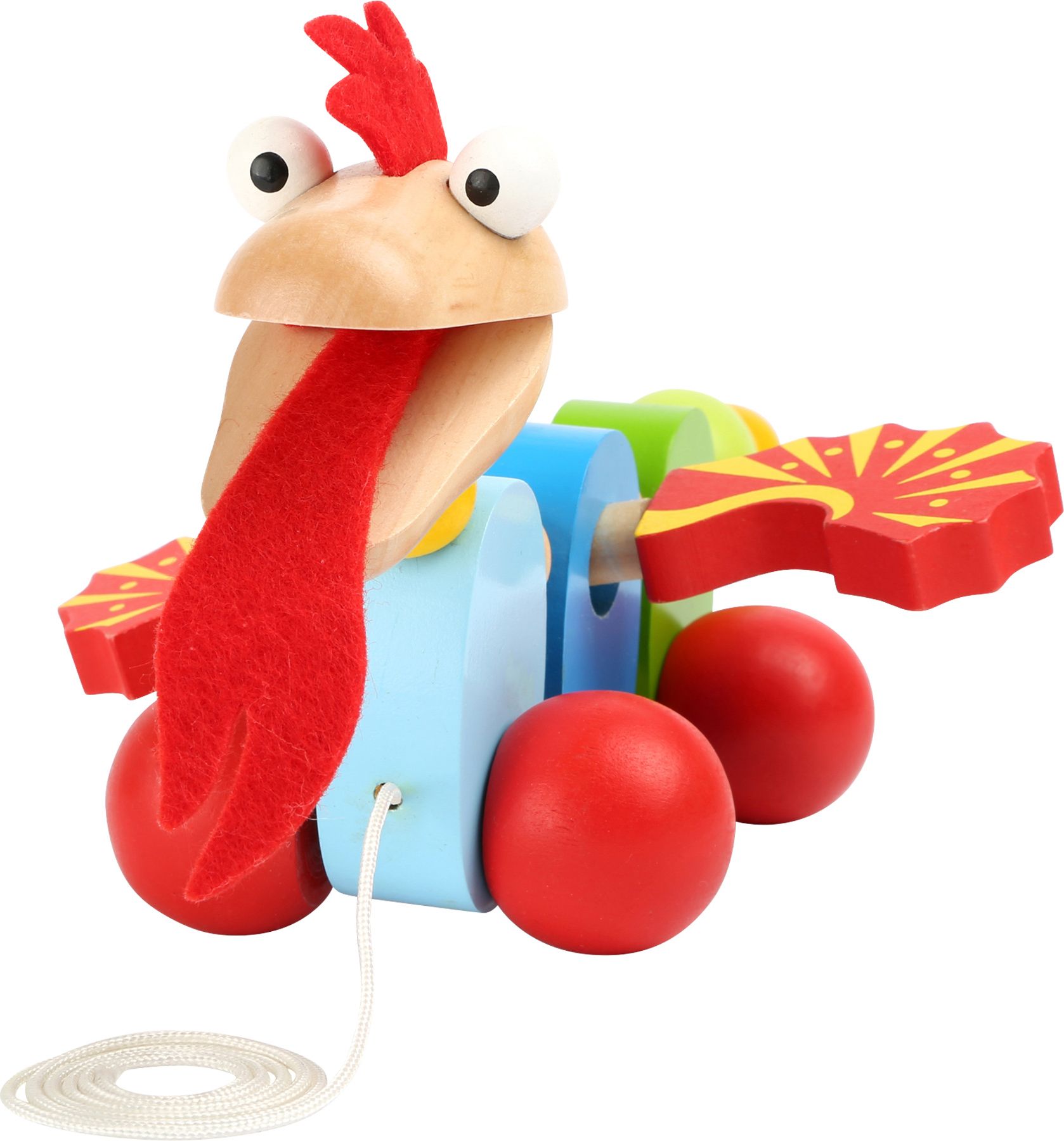 Legler Small Foot Dřevěný tahací drak barevný - obrázek 2