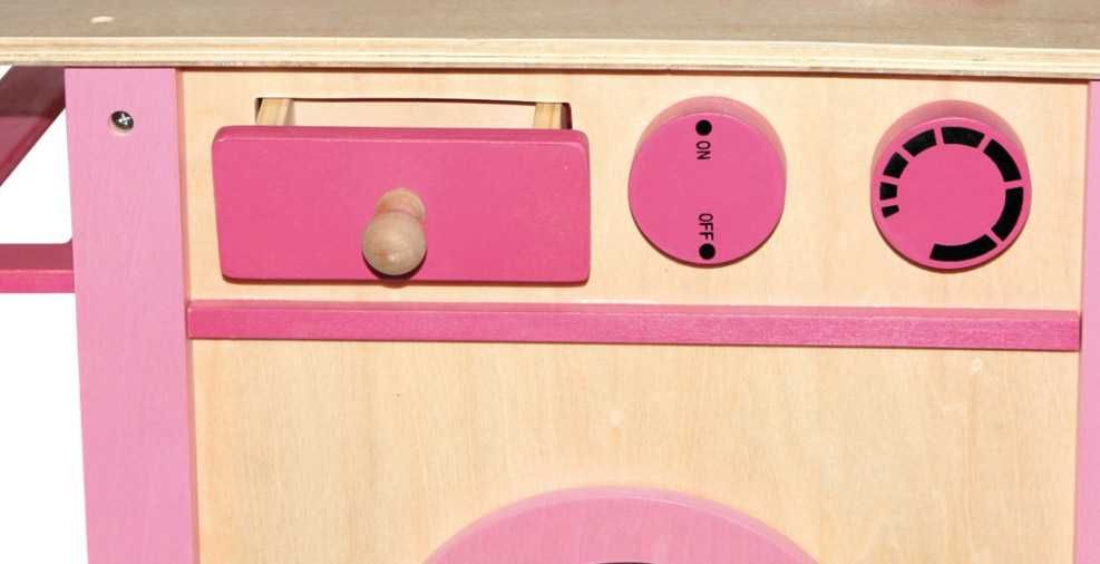 Legler Small Foot Dětská dřevěná kuchyňka vše v jednom růžová - obrázek 4