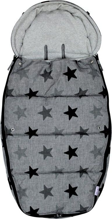 Dooky footmuff vel. L GREY STARS DeLuxe - obrázek 1