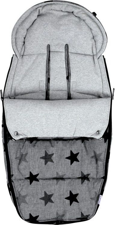 Dooky footmuff vel. L GREY STARS DeLuxe - obrázek 2
