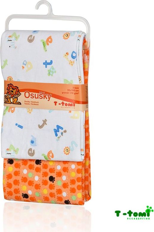 T-tomi Látkové osušky 2 kusy, oranžová - obrázek 1