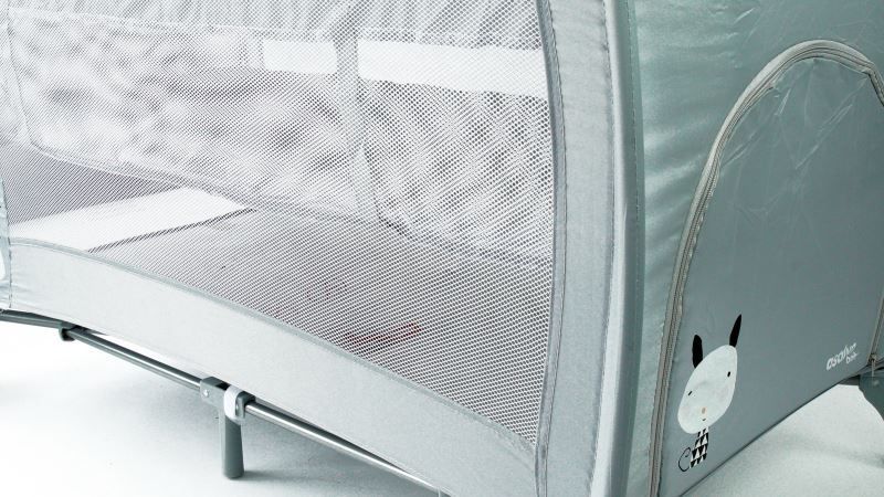 Asalvo COMPLET cestovní postýlka, grey nordic(závěsné dno, hrazda, zip a přebalovací pult) - obrázek 6