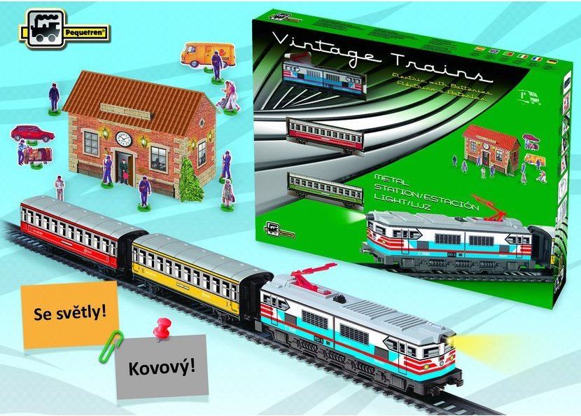 Pequetren PASSENGERS TRAIN – historický osobní vlak se železniční stanicí - obrázek 1
