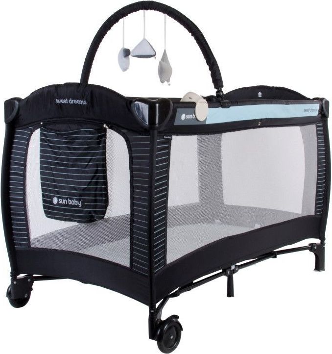 Cestovní postýlka Sunbaby Sweet dreams s plnou výbavou tyrkysová - obrázek 1