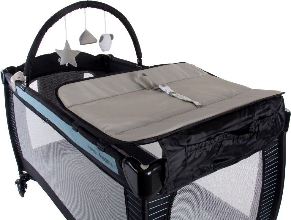 Cestovní postýlka Sunbaby Sweet dreams s plnou výbavou tyrkysová - obrázek 3