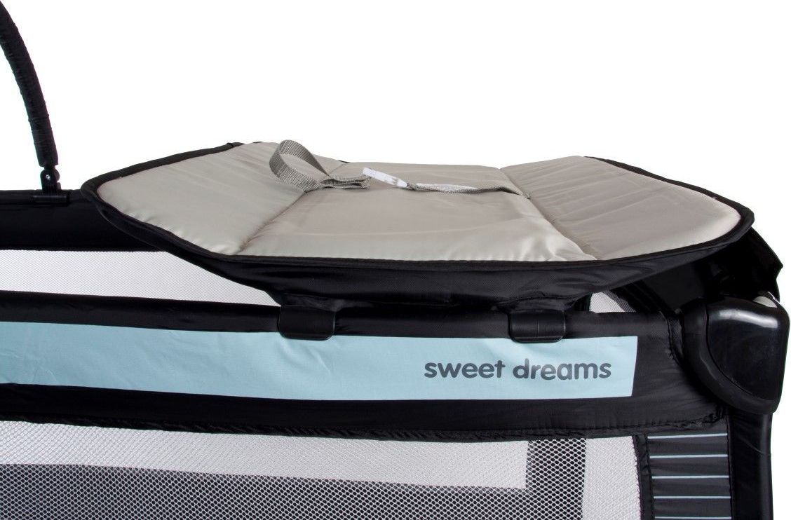 Cestovní postýlka Sunbaby Sweet dreams s plnou výbavou tyrkysová - obrázek 4
