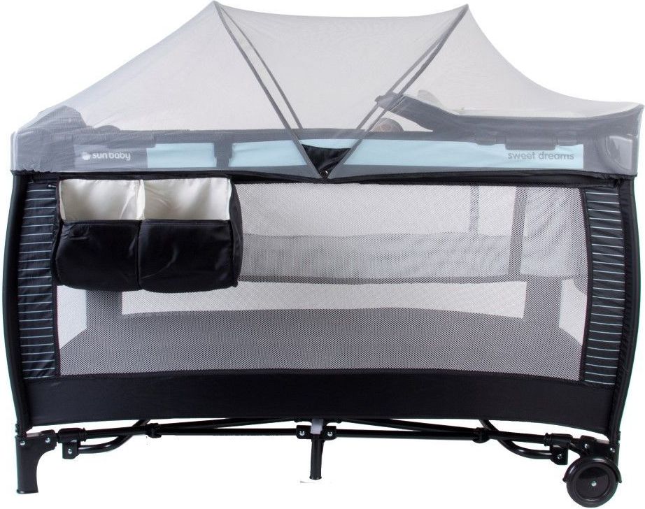 Cestovní postýlka Sunbaby Sweet dreams s plnou výbavou tyrkysová - obrázek 10