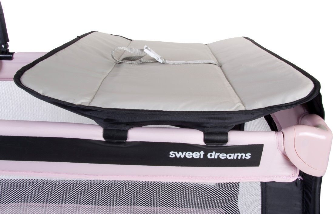 Cestovní postýlka Sunbaby Sweet dreams s plnou výbavou  růžová - obrázek 4