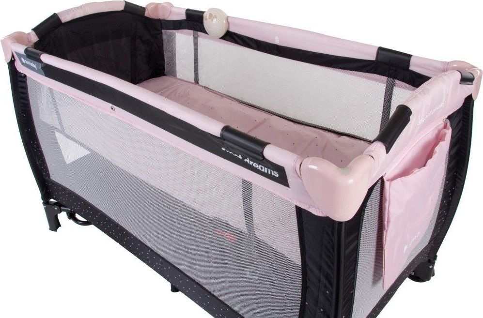 Cestovní postýlka Sunbaby Sweet dreams s plnou výbavou  růžová - obrázek 8