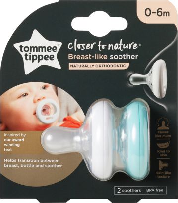 Tommee Tippee Šidítko C2N silikon Natural 2ks 6-18m - obrázek 2