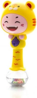Euro Baby Edukační hračka - chrastítko s melodií - ZODIAK - žlutý - obrázek 1