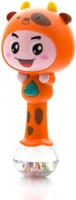 Euro Baby Edukační hračka - chrastítko s melodií - ZODIAK - oranžový - obrázek 1