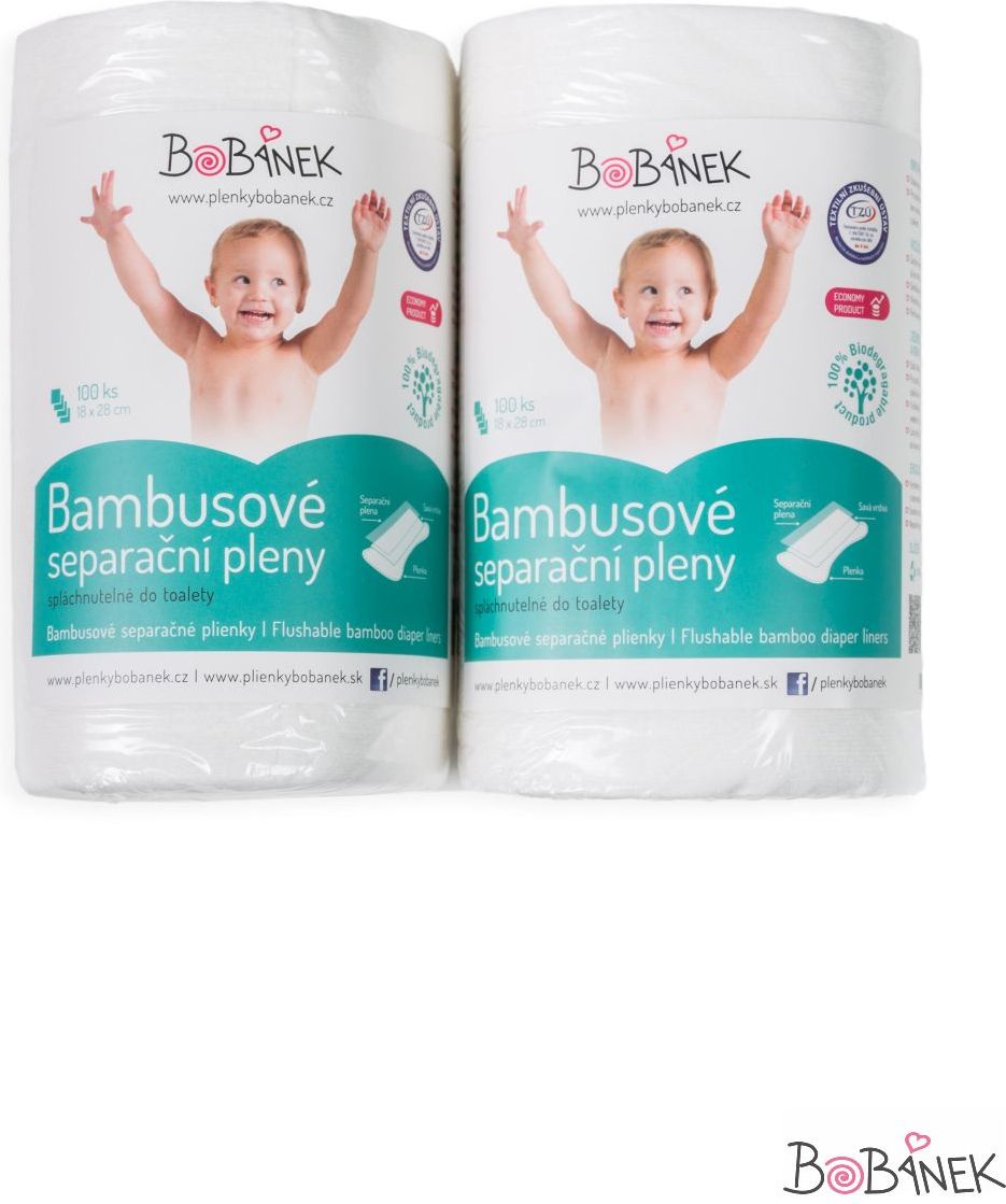 Bobánek Bambusové separační pleny duopack - 2x100ks - obrázek 1