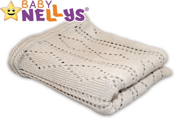 Háčkovaná dečka Baby Nellys ® - béžová - obrázek 1