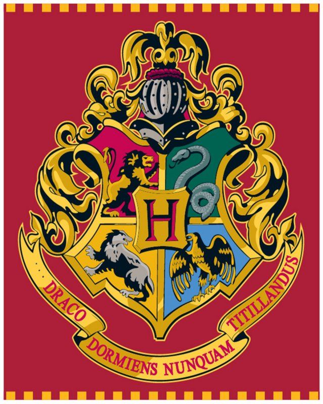 E pus M · Deka coral fleece Harry Potter - motiv erb Hogwarts - 120 x 150 cm - obrázek 1